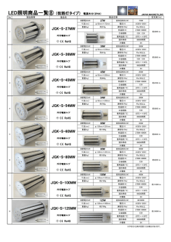 LED照明商品一覧⑧ （街路灯タイプ） 電源外付（IP64）