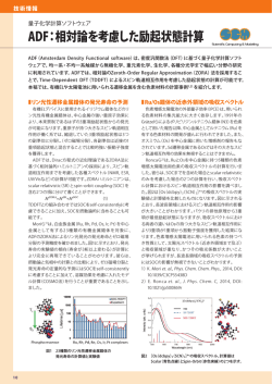 ADF：相対論を考慮した励起状態計算