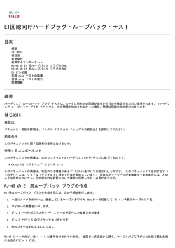 E1回線向けハードプラグ・ループバック・テスト