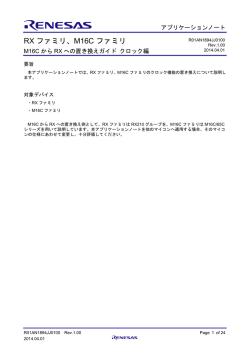 RXファミリ - Renesas Electronics