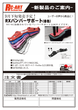 RXバンパーサポート(各色） - RC-ART