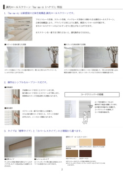 調光ロールスクリーン「ha・na・ri（ハナリ）」特長