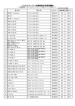 4サイクルガソリンエンジン油オンファイル油リスト（PDFファイル）