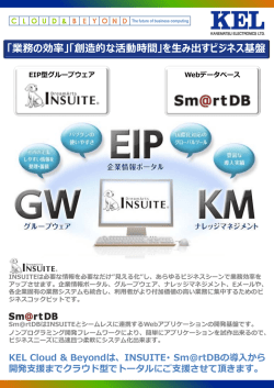 INSUITE･ Sm@rtDBの導入から 開発支援までクラウド型でトータルにご