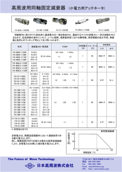 同軸固定減衰器（小電力アッテネータ）