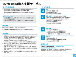 SG for HANA導入支援サービス - Hewlett