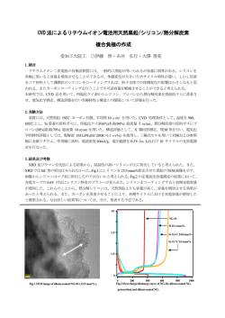 CVD 法によるリチウムイオン電池用天然黒鉛/シリコン/熱分解炭素 複合