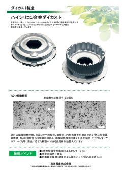 ハイシリコン合金ダイカスト