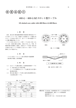 400心・600心SZスロット型ケーブル