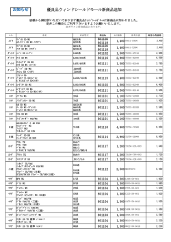 ウィンドシールドモール一覧