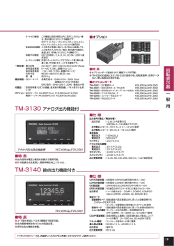回転表示器 一 般 用 TM-3130 アナログ出力機能付 TM-3140