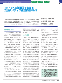 4K ・ 8K映像配信を支える 次世代メディア伝送技術MMT