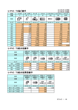 U-PVC TS塩ビ継手 U-PVC TS給水栓継手 U-PVC TS給水栓