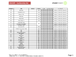 DUCATI Conformity list
