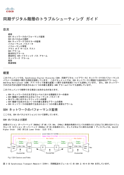 同期デジタル階層のトラブルシューティング ガイド