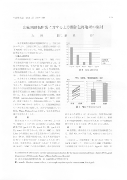 広範囲I建板断裂に対する上方関節包再建術の検討