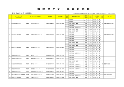 「福祉車両」の明細(平成26年4月1日現在)を更新しました(PDF)