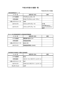 ASV対象装置一覧（PDF