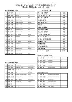 2014年 ジェットスポーツ全日本選手権シリーズ 第4戦 蒲郡大会