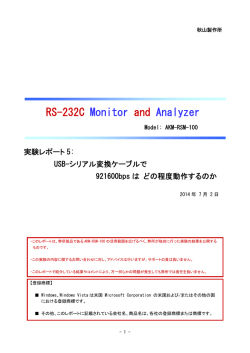 USB-シリアル変換ケーブルで 921600bps は どの程度動作