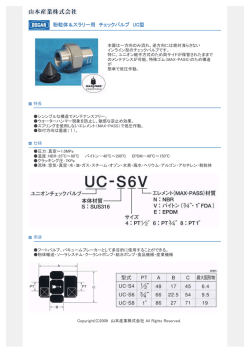 粉粒体＆スラリー用 チェックバルブ UC型