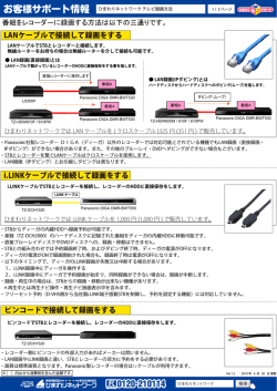 録画対応表 LAN録画・iLINK録画 統合版 Ver1.2 - 1
