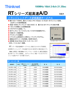 Word Pro - RTシリーズ（100MHz16bitADDA&times;2).lwp - AD変換-DA変換