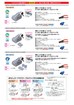 モジュラープラグ（ケーブルクリップ付）の成端方法