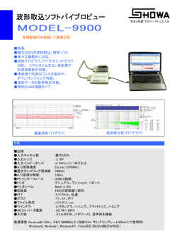 振動波形（TYグラフ） 周波数分析（FFTグラフ） 特長 最大32CHの波形取