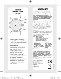 保証と注意事項 - Watches Warranty