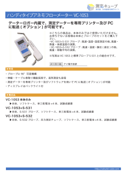 ハンディタイプアネモフローメーター VC-1053