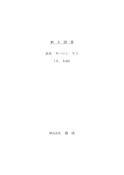 納 入 図 書 品名 キーロン VI （5．5M） 協 成