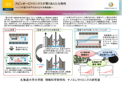 J22 スピンオービトロニクスが開くあらたな物性 北海道大学大学院 情報