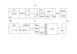 1階 廊下 WC 通用口 廊下 玄関 相談室4 事務室 中庭 相談室1 相談室2