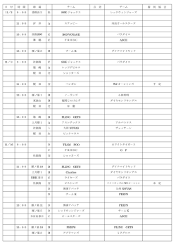 その他グループの試合日程