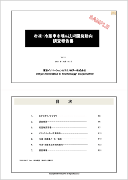 冷凍・冷蔵車市場＆技術開発動向調査報告書サンプル