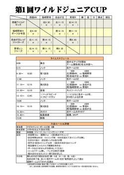 勝敗表＆タイムススケジュール