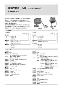 電動二方ボール弁（スプリングリターン） VUNシリーズ