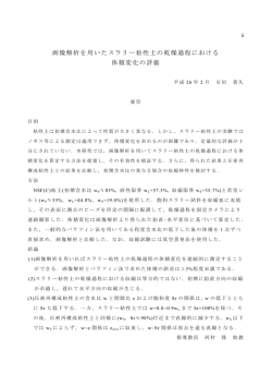 画像解析を用いたスラリー粘性土の乾燥過程における 体積変化の評価