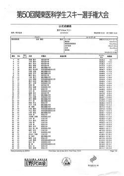 第切回関東医科学生スキー選手権大会