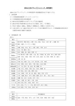 2014 日本グランプリシリーズ 招待選手