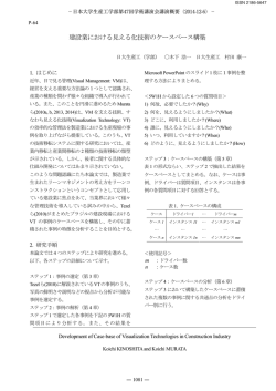 建設業における見える化技術のケースベース構築