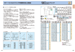 〔技術データ〕コイルスプリングの使用方法と注意点 丸線コイル