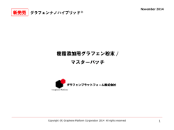 樹脂添加用グラフェン粉末 / マスターバッチ