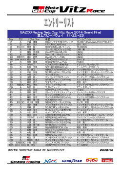 Grand Final エントリーリスト