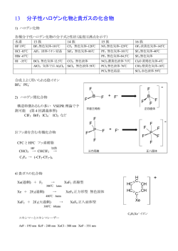 13 分子性ハロゲン化物と貴ガスの化合物 - -
