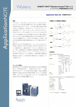 ACQUITY UPLCTM/Quattro PremierTM XEによる ニトロ