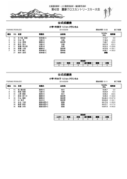 公式成績表 公式成績表
