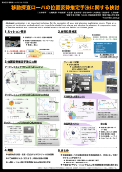 1.ミッション要求 2.自己位置推定 3.位置姿勢推定手法の比較 5