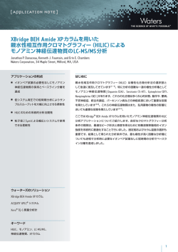 XBridge BEH Amide XPカラムを用いた 親水性相互作用